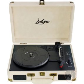 Latone RetroCase Creamy White Hordozható lemezjátszó
