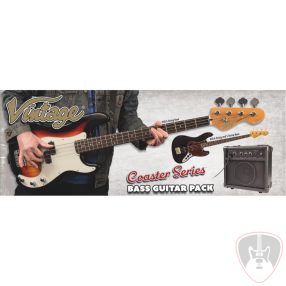 VINTAGE VIP-V49 Coaster basszusgitár szett-sunburst 