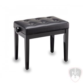   SBH-105P-BK - Állítható fényes felületű zongorapad Chesterfield üléssel