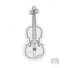 Fehér, hegedű formájú radír