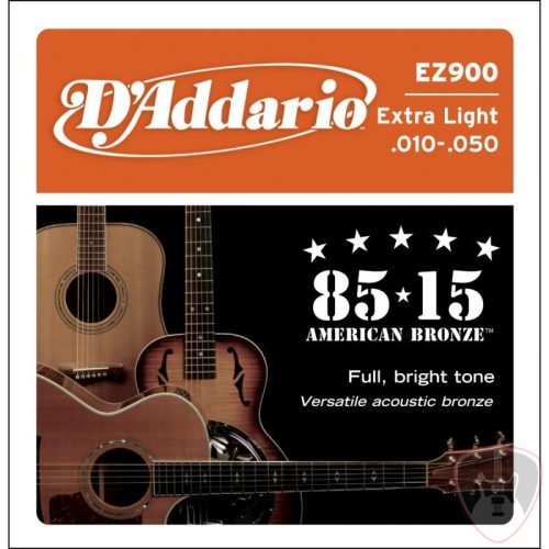 EZ900 - 85/15 Bronze Acoustic Guitar Strings, Extra Light, 10-50