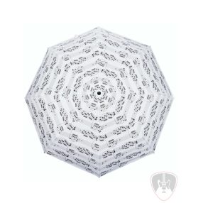 Fehér, kotta mintás összecsukható esernyő