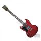 Vintage LVS6 Balkezes elektromos gitár Cherry Red