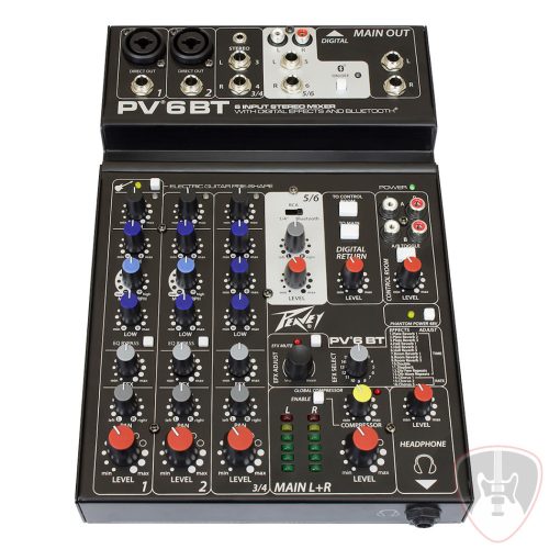 PEAVEY KEVERŐPULT BLUETOOTH KAPCSOLATTAL PA-PV6BT mixer