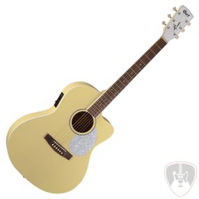   CORT AKUSZTIKUS LADY-GITÁR ELEKTRONIKÁVAL, PUHATOKKAL, PASZTELL SÁRGA   Co-JADE-Classic-PYOP with bag