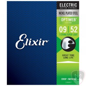   Elixir OptiWeb (19007) 9-52 7- String Super Light elektromos húrkészlet