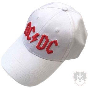 AC/DC Red Logo Sapka White