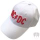 AC/DC Red Logo Sapka White
