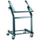 König & Meyer 42020 rack kocsi - 19'' alul 9U a pulton 12U hely, 2 forgó + 2 fékezhető kerék, fekete