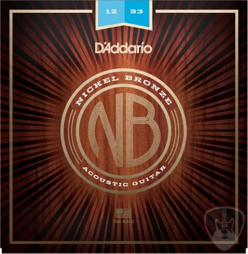 D'Addario NB1253 Nickel Bronze akusztikusgitár-húr, 12-53