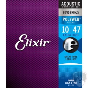   Elixir 80/20 Bronze PolyWeb 10-47(11000) Extra Light akusztikus húrkészlet