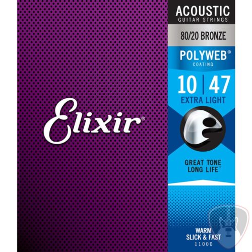 Elixir 80/20 Bronze PolyWeb 10-47(11000) Extra Light akusztikus húrkészlet