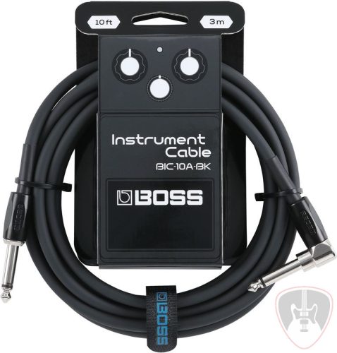 Boss BIC-10A-BK hangszerkábel, pipa/egyenes Jack-Jack, 3 méter, fekete