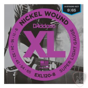 D'addario EXL120-8 Nickel 09-65 Super Light