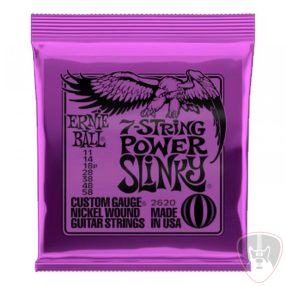   Ernie Ball 2620 Nickel Wound 7 Power Slinky 11-58 7 húros húrkészlet
