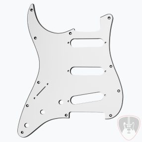 Stratocaster koptató SSS 3 rétegű fehér, balkezes 