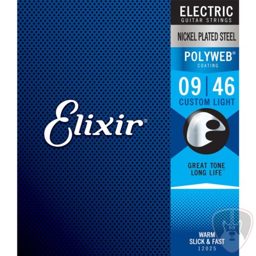 Elixir PolyWeb (12025) 9-46 Custom Light elektromos húrkészlet